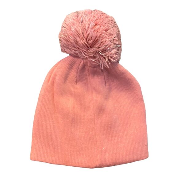 Cat Pink Sparkle Pom Pom Beanie Age 3-6 NEW - Picture 2 of 2